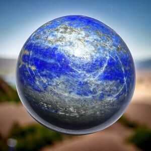 Lapis Lazuli Meditation Sphere‎ UV Reactive (4)